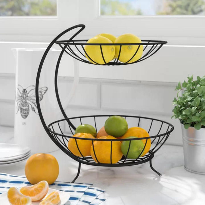 2-Layer Iron Fruit Basket