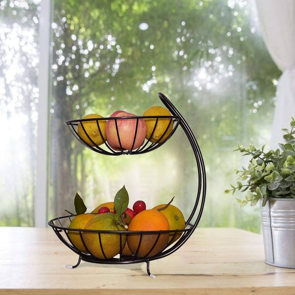 2-Layer Iron Fruit Basket
