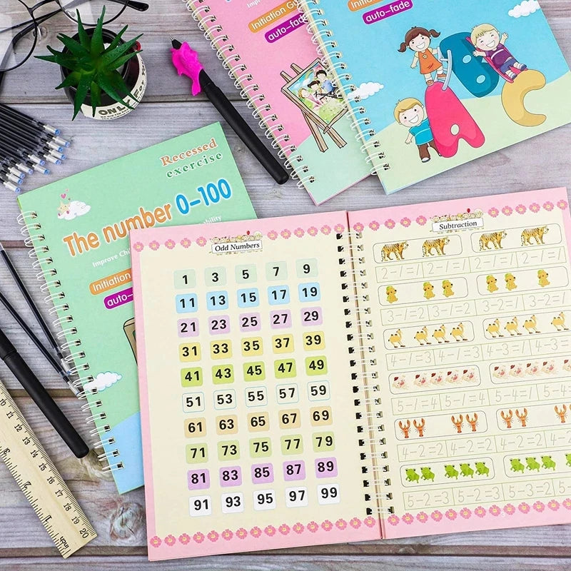 Magic Practice Copybook Set Of 4 Reusable Books