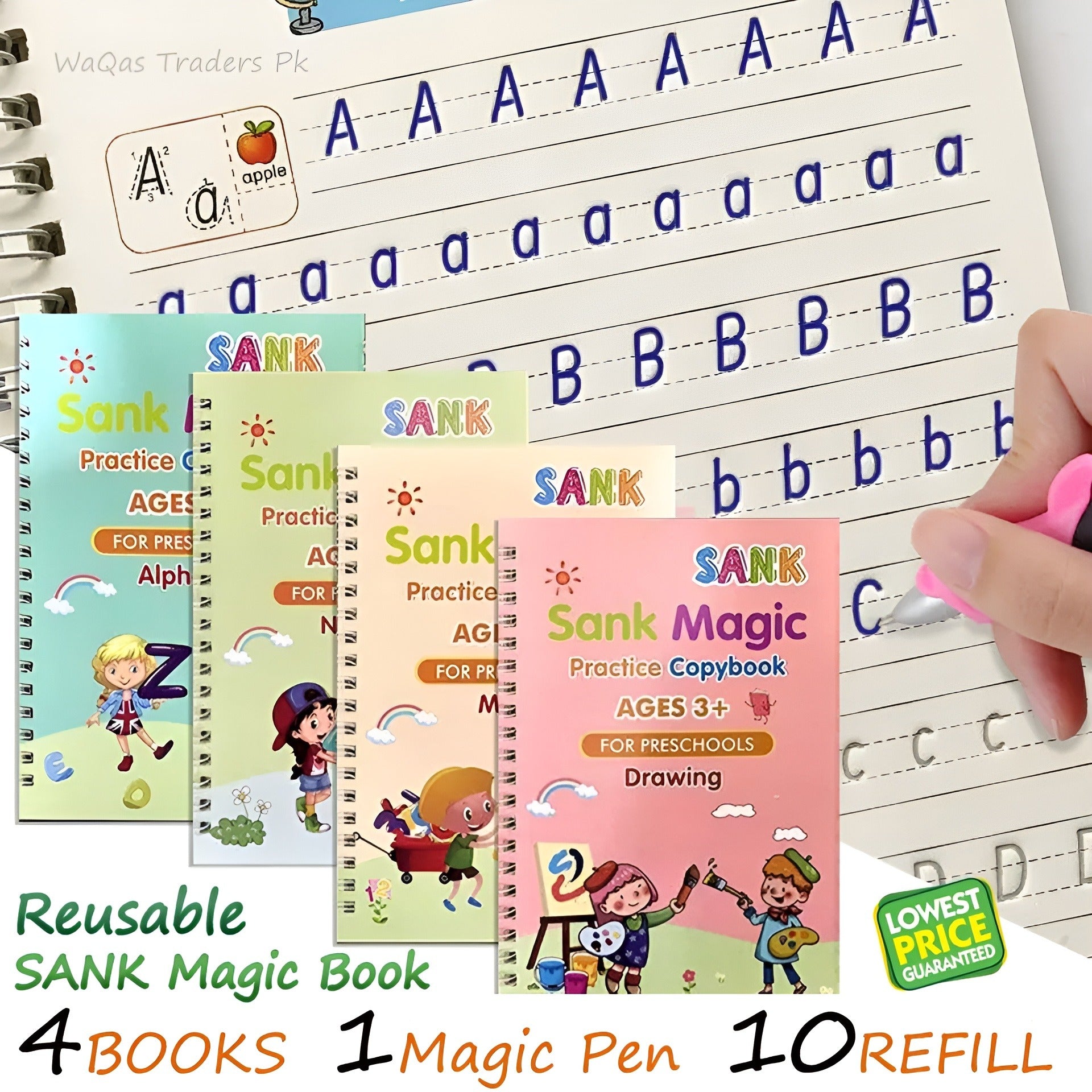 Magic Practice Copybook Set Of 4 Reusable Books