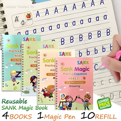 Magic Practice Copybook Set Of 4 Reusable Books