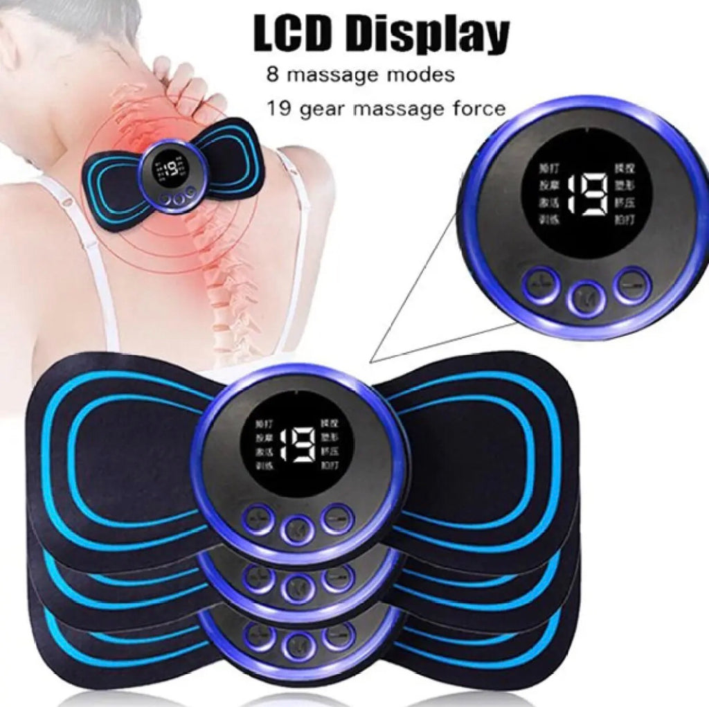 EMS Mini Portable Electric Neck Back & Body Pain Relief Massager Machine