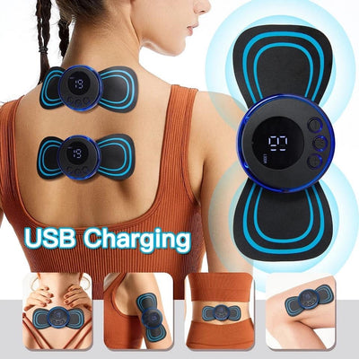 EMS Mini Portable Electric Neck Back & Body Pain Relief Massager Machine