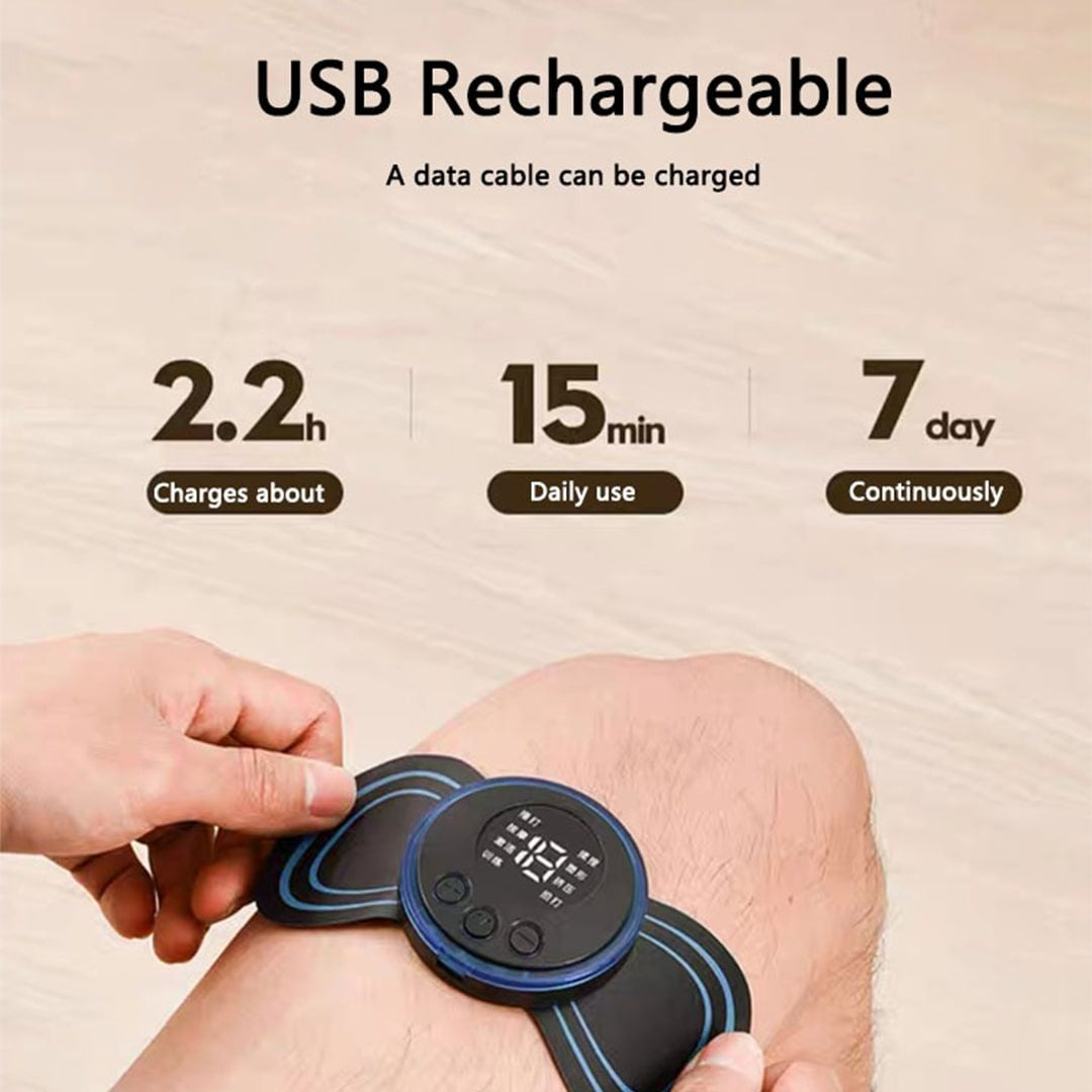EMS Mini Portable Electric Neck Back & Body Pain Relief Massager Machine
