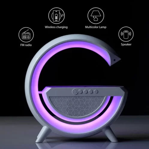 G-Shape LED Wireless Charging Speaker Lamp