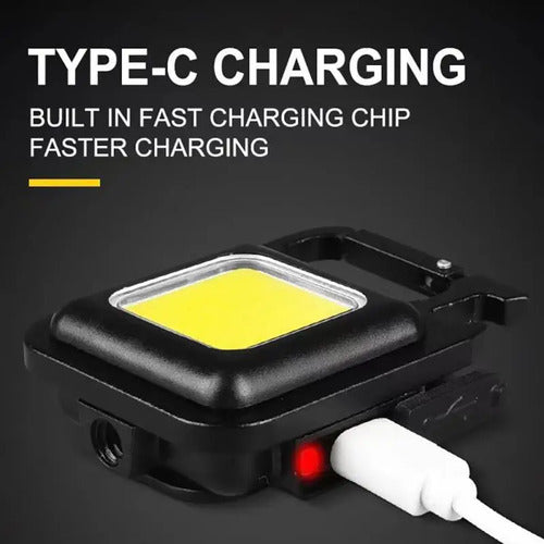 COB Rechargeable Keychain Flashlight