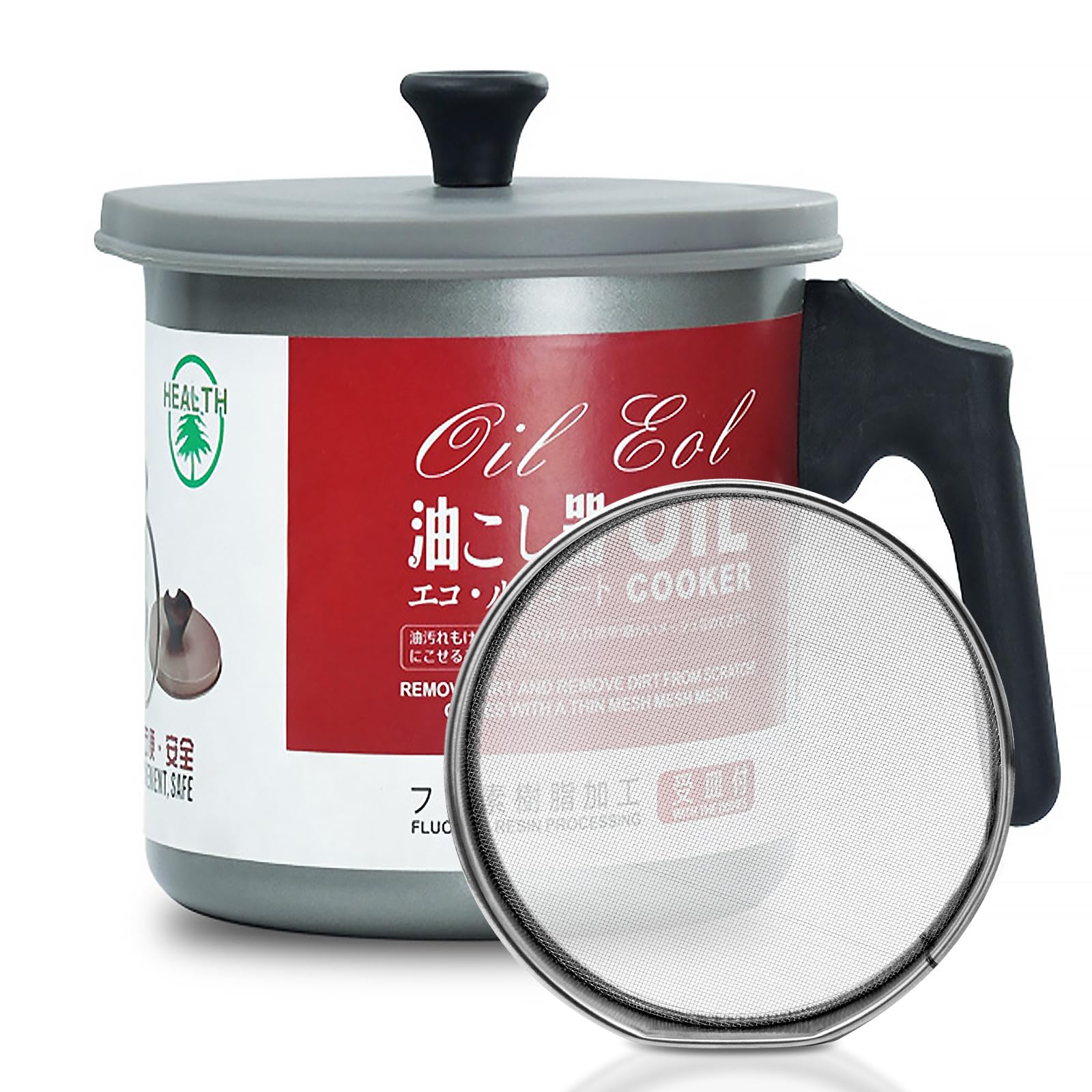Stainless Steel Kitchen Oil Filter Pot With Tray