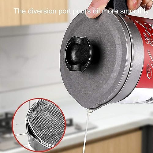 Stainless Steel Kitchen Oil Filter Pot With Tray