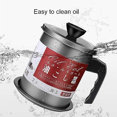 Stainless Steel Kitchen Oil Filter Pot With Tray