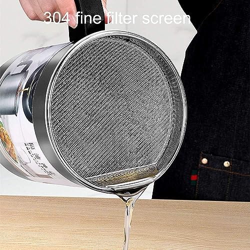 Stainless Steel Kitchen Oil Filter Pot With Tray